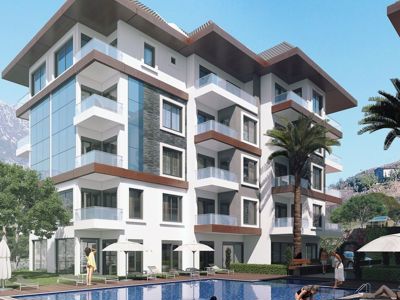 P1534 - квартира 1+1 в новом строящимся жилом комплексе в районе Каргыджак 